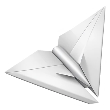 white paper airplane flying sticker