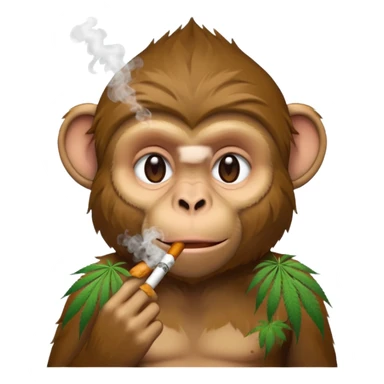 macaco fumando maconha sticker