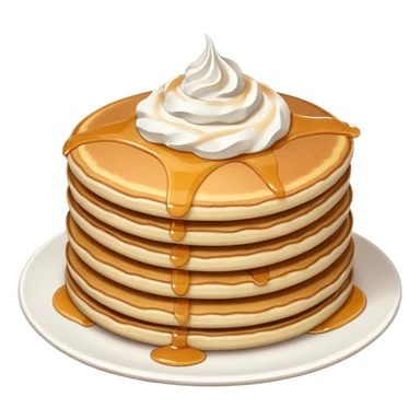 stack of pancakes with whip cream sticker
