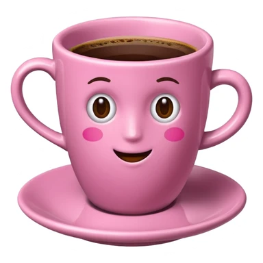 Una taza de café rosa  sticker