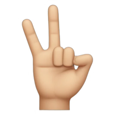 Palm of one hand open except for the middle finger, which is extended outwards sticker