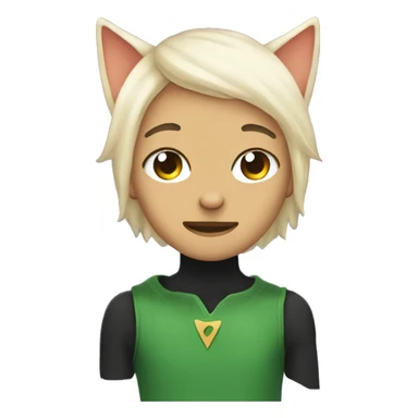 emo person with elf ears and cat ears sticker