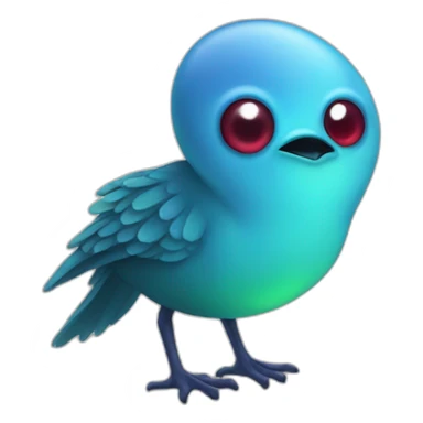 An alien bird un 2 bites sticker
