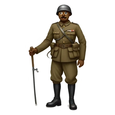 disabled ww1 soldie with amputation sticker