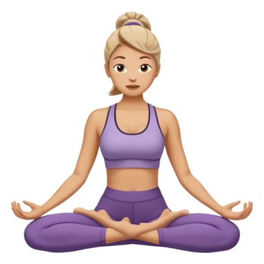 woman burping during yoga practice sticker