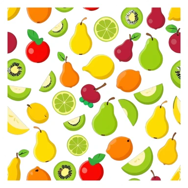 sour fruits, cartoonish sticker style sticker