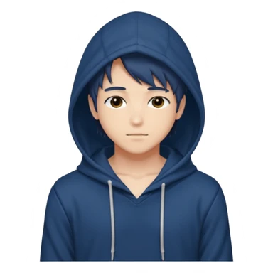 Cute Sexy Handsome Attractive Romantic Shoujo-Anime-style semi-realistic Man with a hoodie  sticker