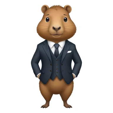 Capybara in suit sticker