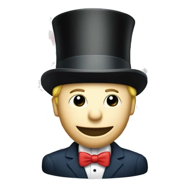 A person from Monopoly with a Norwegian flag on their top hat sticker