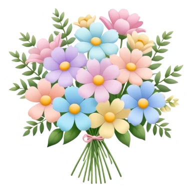 Pastel flower bouquet  sticker
