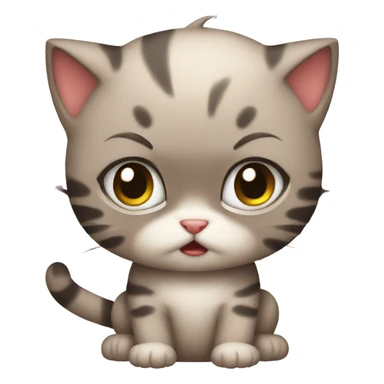Angry baby kitty sticker