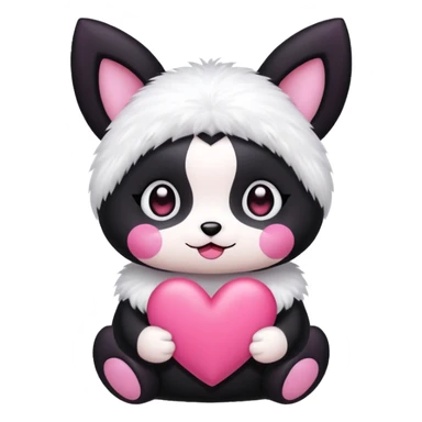 Kuromi with heart sticker