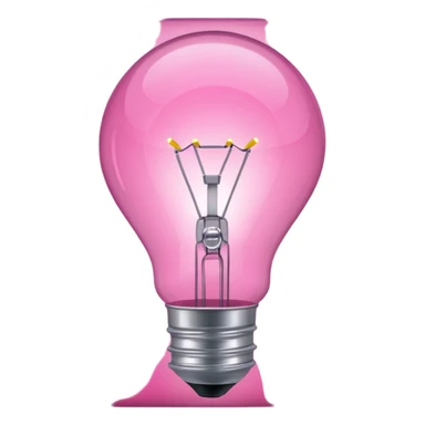 pink lightbulb sticker