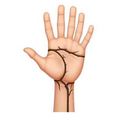 hand tightly gripping an object sticker