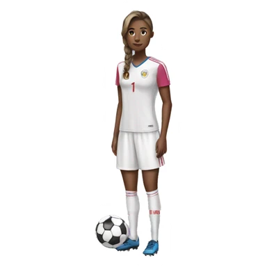 soccer player wearing a dress sticker