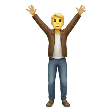 person floating up to the sky they are looking upward  sticker