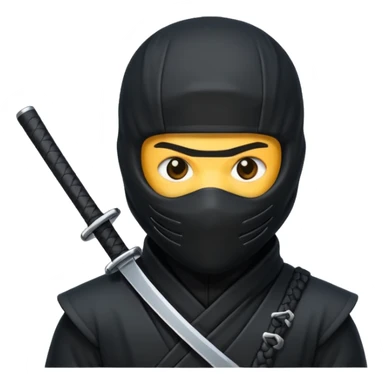 Black Ninja emoji with MB written on it sticker