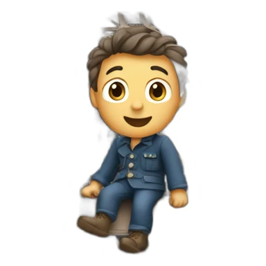 Frenchman on top of Eiffel tower sticker