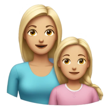 mom with a girl behind her sticker