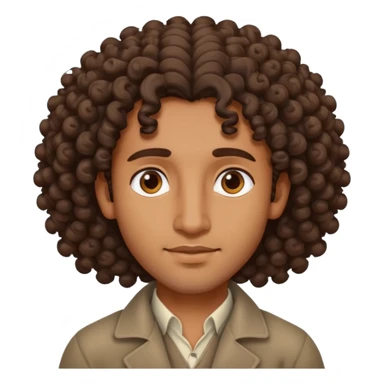 Indian/Ethiopian guy with curly hair and handsome features sticker