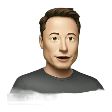 Money with elon musk face sticker