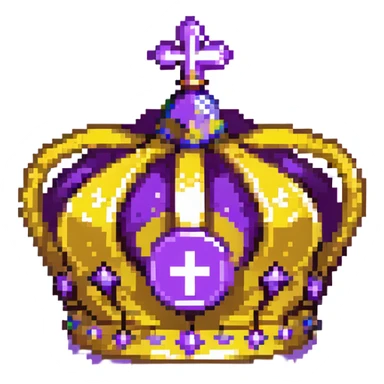 Purple crown with MOD text, universal moderator symbol sticker