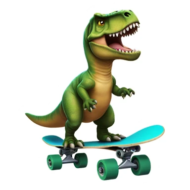 T rex on a skateboard sticker