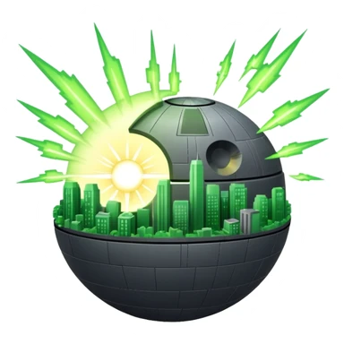 Death star firing at usa sticker