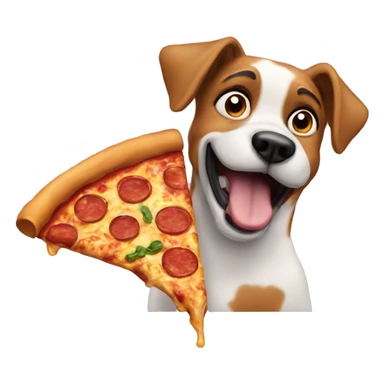 Dog eat pizza  sticker
