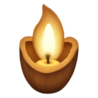 candle in a wallnut shell sticker