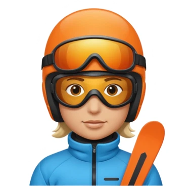 Skier sticker