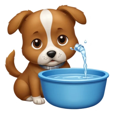 Dog, water bowl sticker