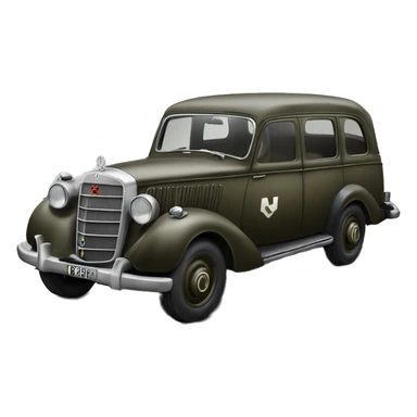  SS WW2 Mercedes German Staff Car sticker