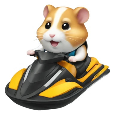 hamster on jetski sticker