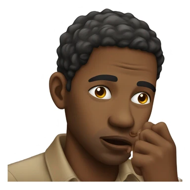 Black man coughing  sticker