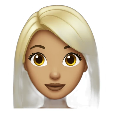 One Kim kardashian with hair black sticker