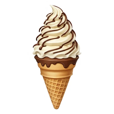Decadent soft serve ice cream sticker