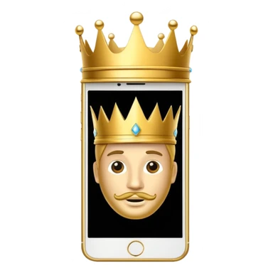 gold premium smart phone, king crown sticker