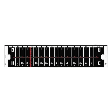 inch ruler with visible measurements sticker