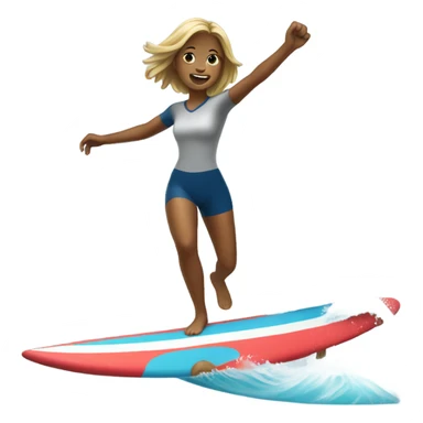 Girl surfing sticker