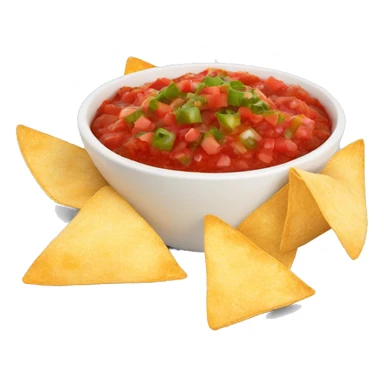 Tortilla Chips with a bowl of salsa sticker