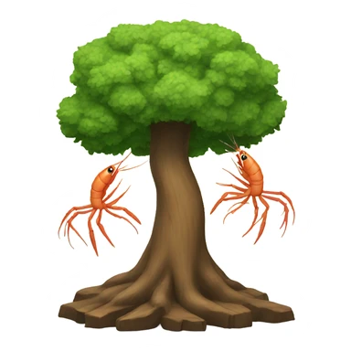 Tree with shrimp  sticker