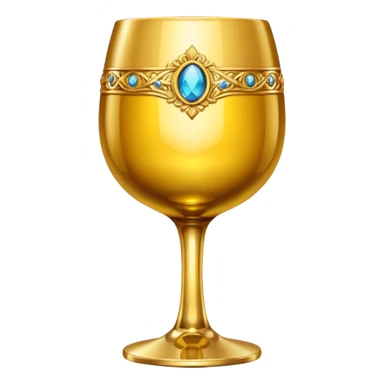golden wine glass like holy grail sticker