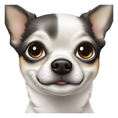 Chihuahua weiß mit schwarzem fleck am auge, in decke eingerollt sticker