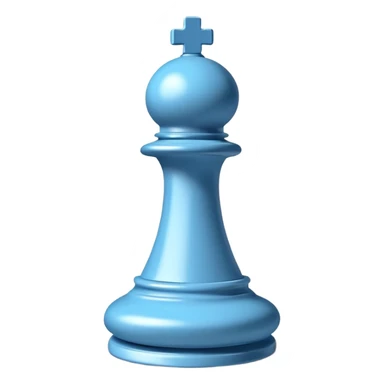 
chess bishop piece object, classic bishop shape with top slit, 3D cartoon, glossy material, soft shadow, mobile game icon style, centered, clean background, no text, no watermark
 sticker