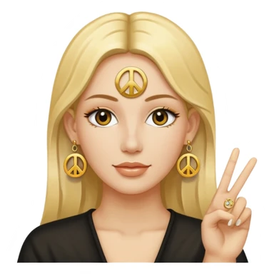 peace earring sticker