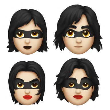 The rock band kiss makeup png sticker