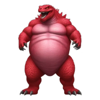 Godzilla obesity red sticker