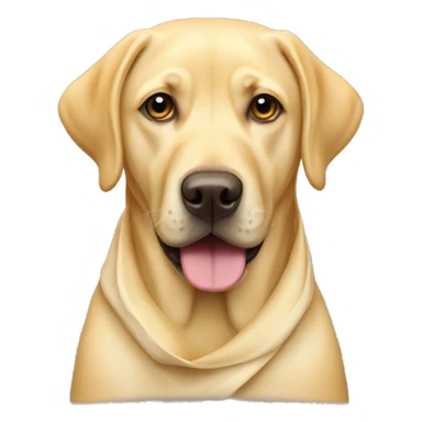 Yellow Labrador colored in tortilla sticker
