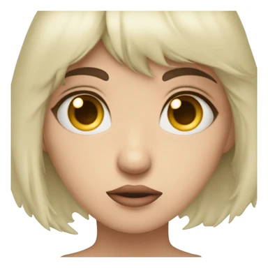 Una cariata triste con unas x en los ojos y humo de su boca sticker